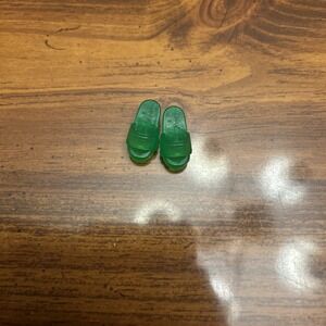 Barbie Friends Small Green Slip‎ On Shoes Sandals Like Crocs